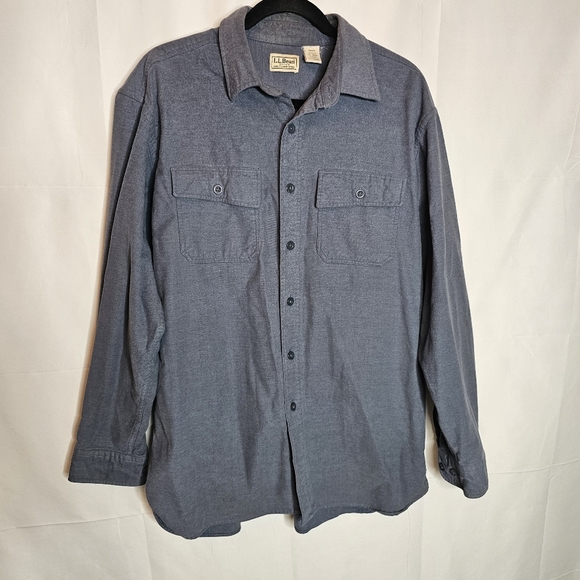 L. L Bean Chamois Cloth USA Freeport Maine Shirt L - Picture 1 of 4